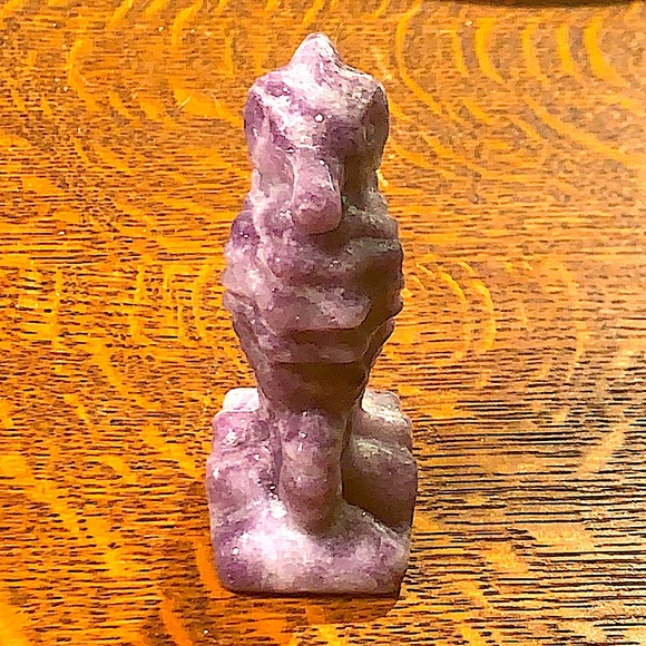 NATURAL AMETHYST SEA HORSE HEALING STONE NEW 3 INCH - Picture 3 of 7
